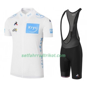 Set Weißes Kurzarmtrikot + Trägershorts 2017 Tour De France